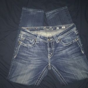 Authentic miss me skinny jeans with gems size 29